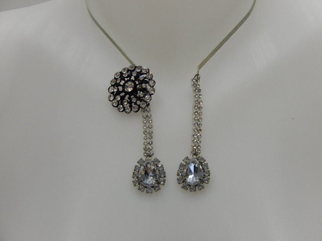 Collier strass pampilles