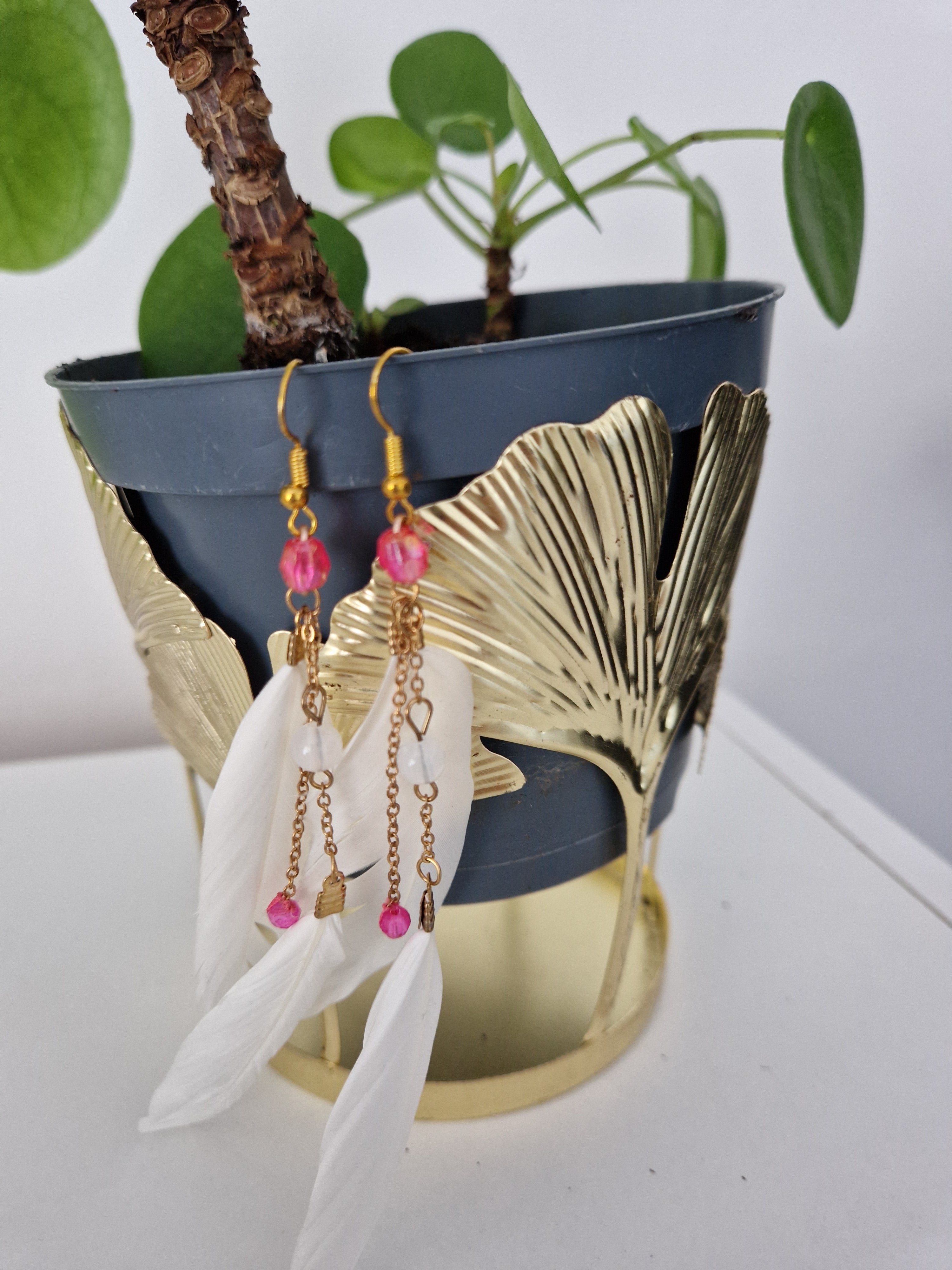 Boucles d'oreilles Plume