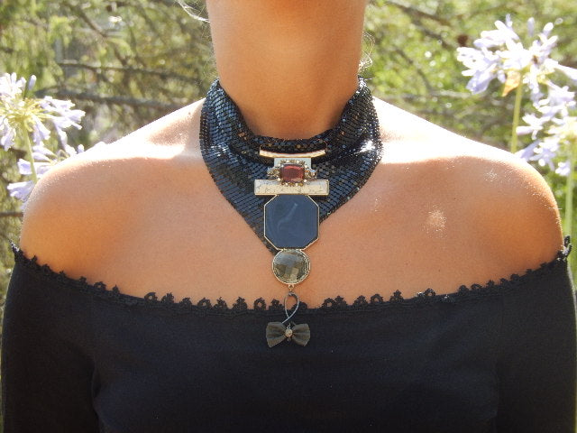 Collier en maille cow-boy