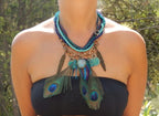 Collier paon et pampilles