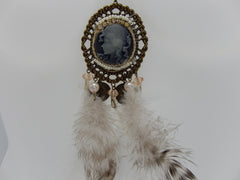 Collier camé rose vieilli