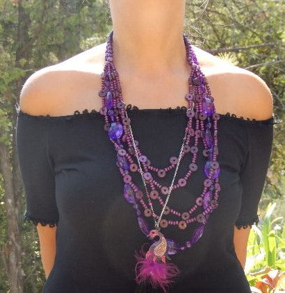 Sautoir violet
