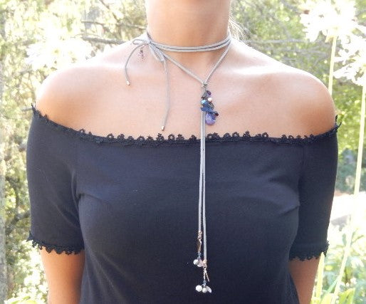 Collier fil en daim