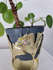 Boucles d'oreilles Perles en pierre jaune