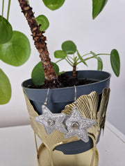 Boucles d'oreilles Etoile argentée