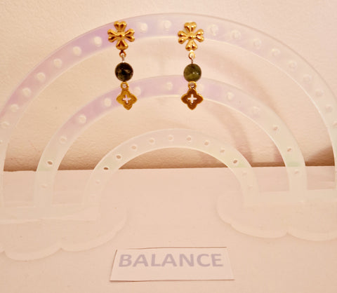 Boucles d'oreilles Balance avec trèfle