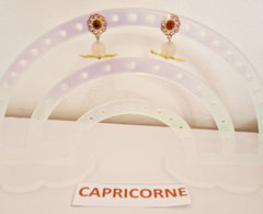 Boucles d'oreilles Capricorne avec Fleur