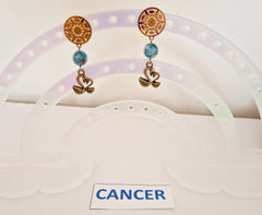 Boucles d'oreilles Cancer avec Cygnes