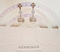 Boucles d'oreilles Gémeaux avec Lotus