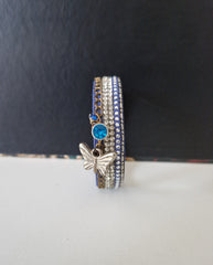 Bracelet papillon bleu