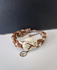 Bracelet tréssé marron