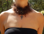 Ras de cou fourrure marron