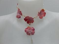 Ras de cou fleurs roses