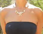 Collier coquillage et perles
