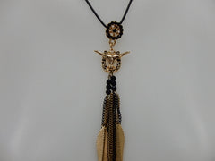 Collier feuille doré