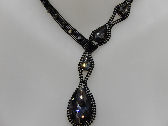Collier diamant noir