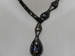 Collier diamant noir