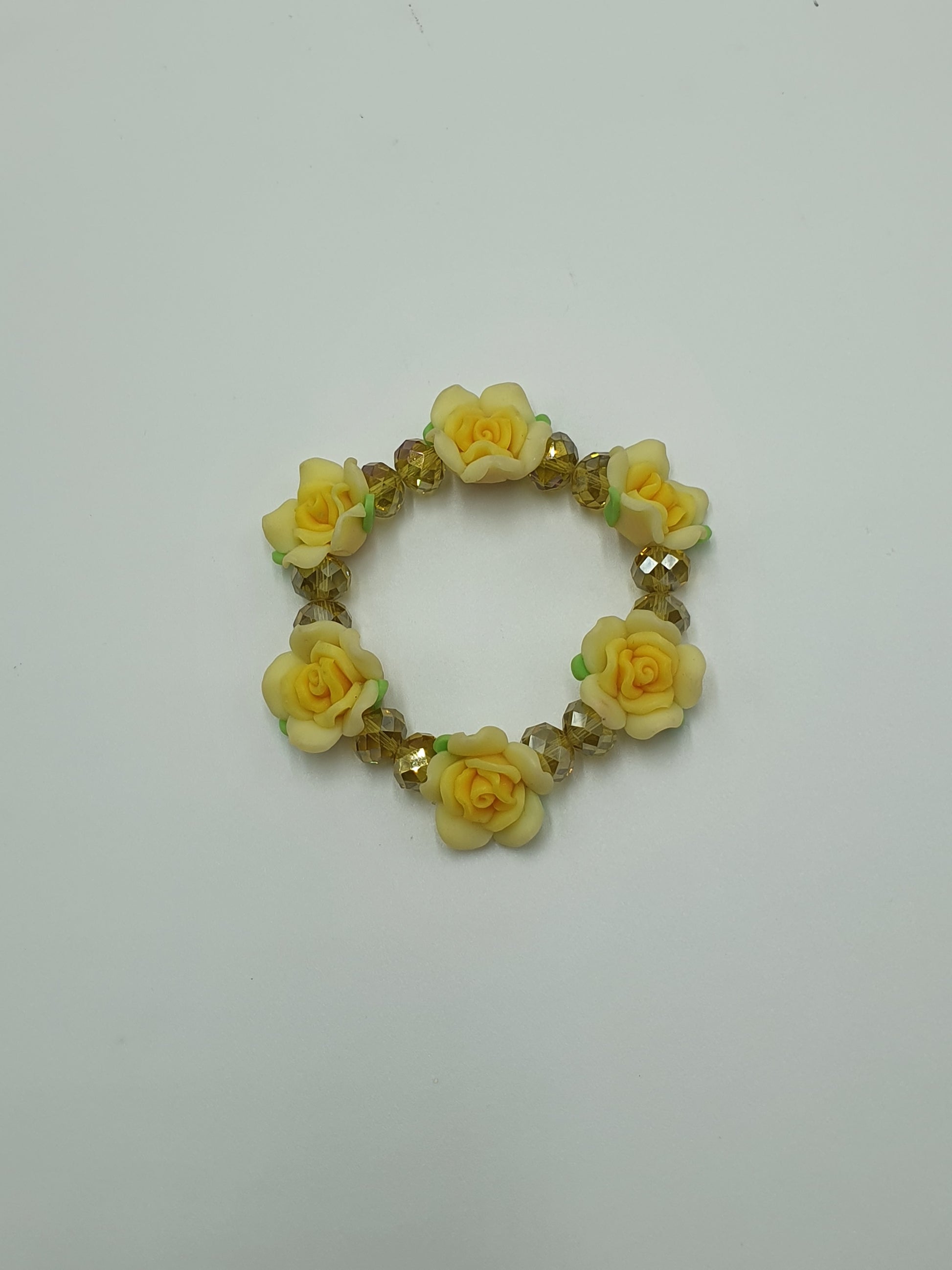 Bracelet fleurs jaunes