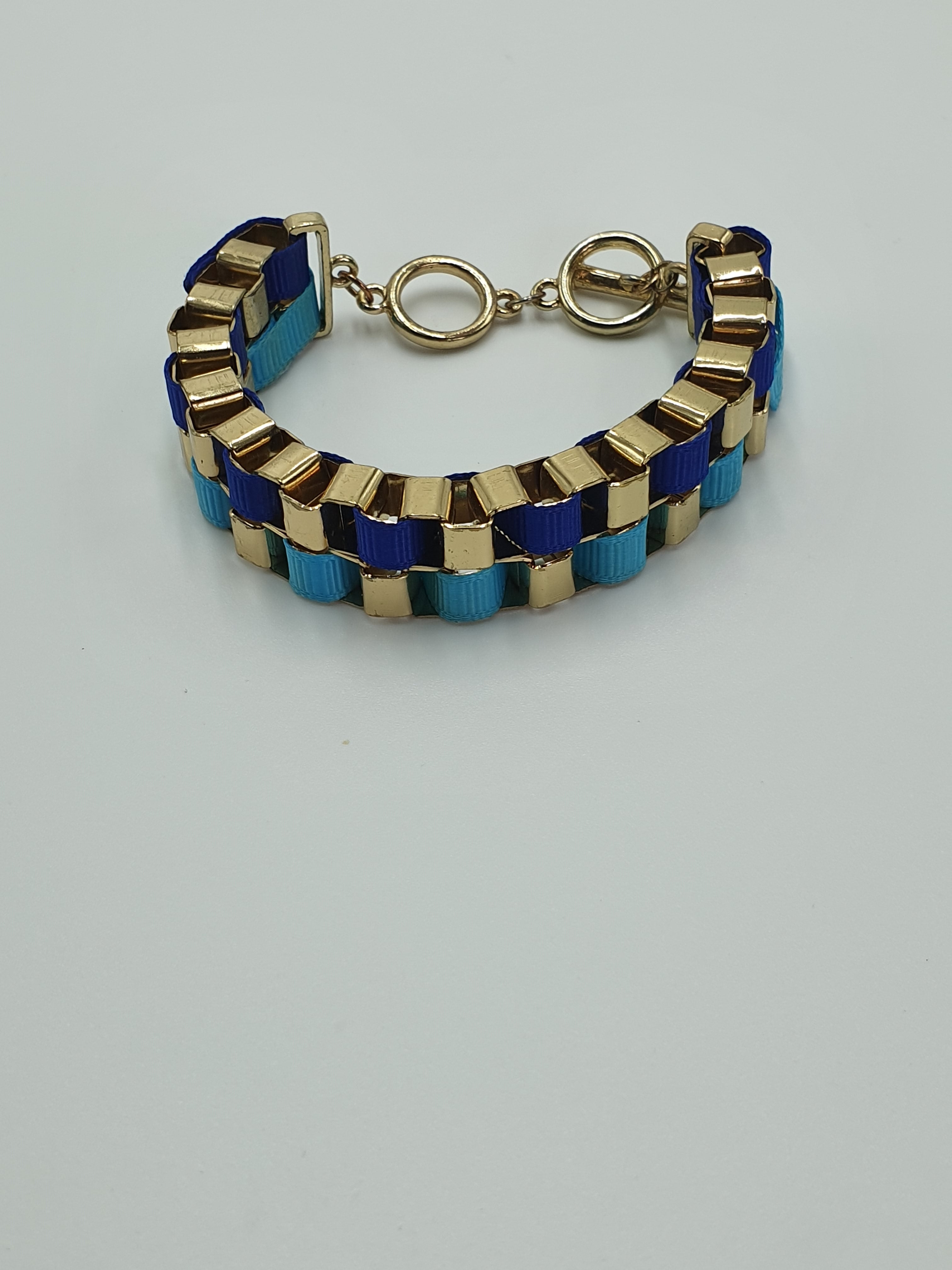 Bracelet ruban bleu