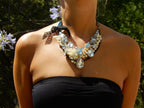 Collier perles et strass