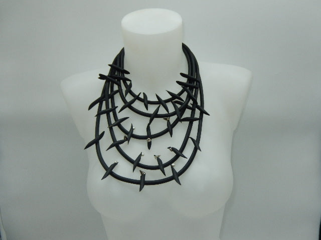 Collier picots perles strass