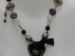 Collier cœur noir