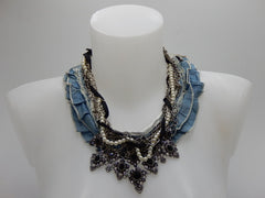 Collier princesse bleu