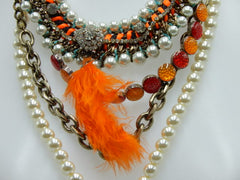 Collier tigré orange