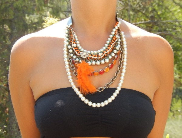 Collier tigré orange