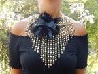 Collier nœud cuir