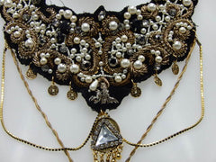 Collier Col à perles