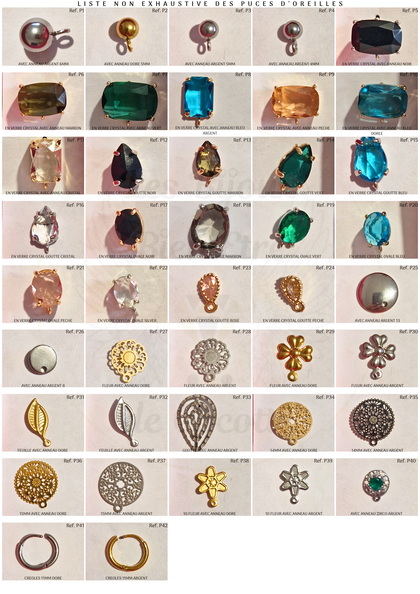 Boucles d'oreilles personnalisées